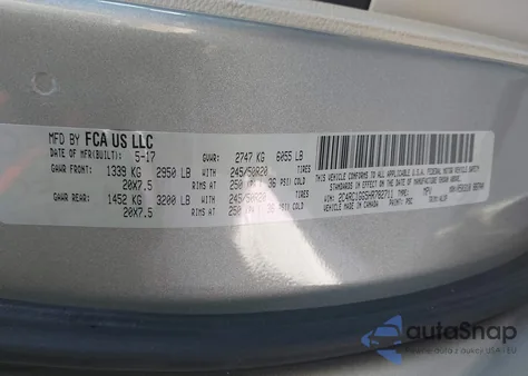 2017 Chrysler Pacifica Limited from USA, damaged, VIN 2C4RC1GG5HR782711